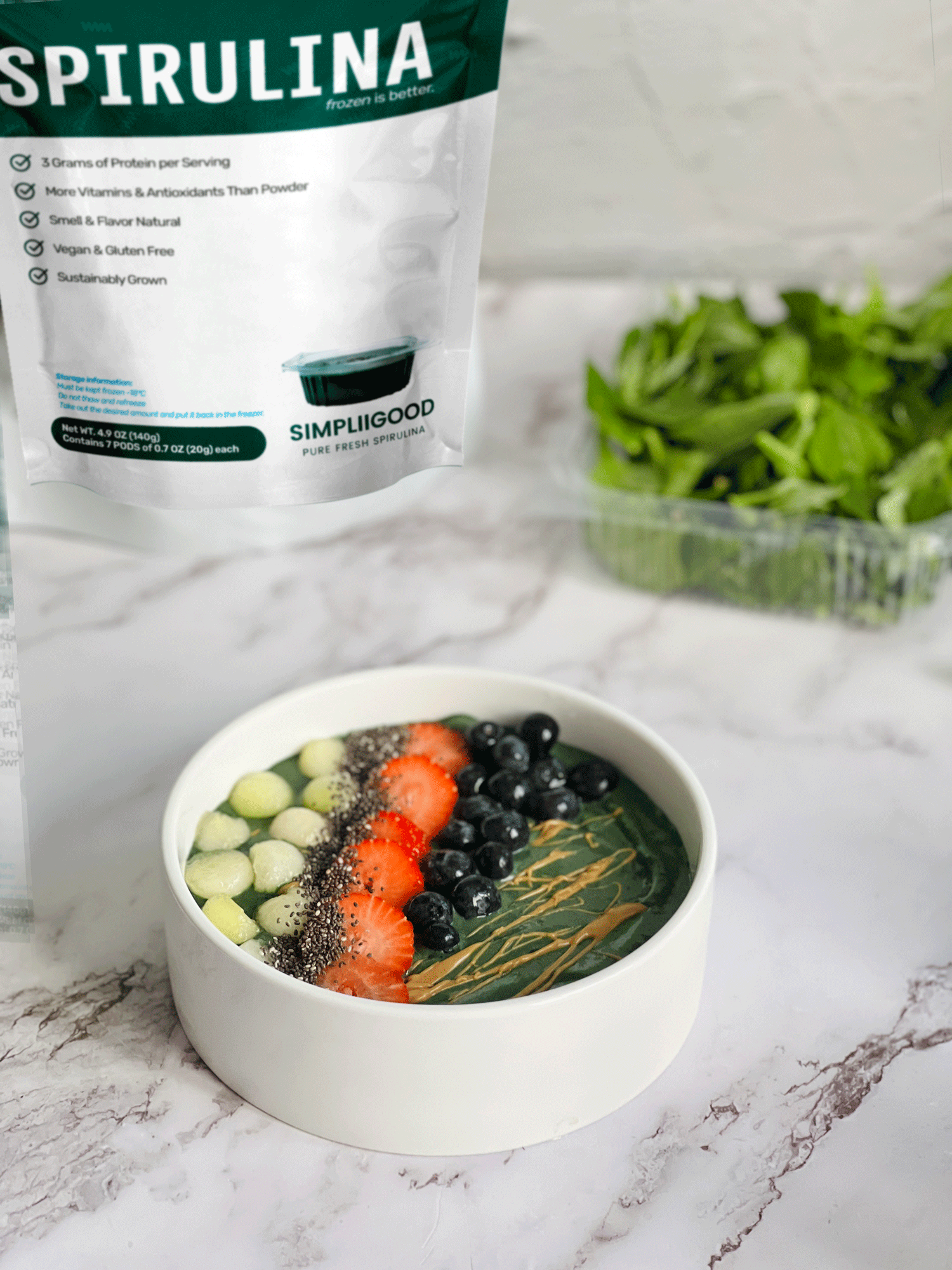 Spirulina Smoothie Bowl - SimpliiGood