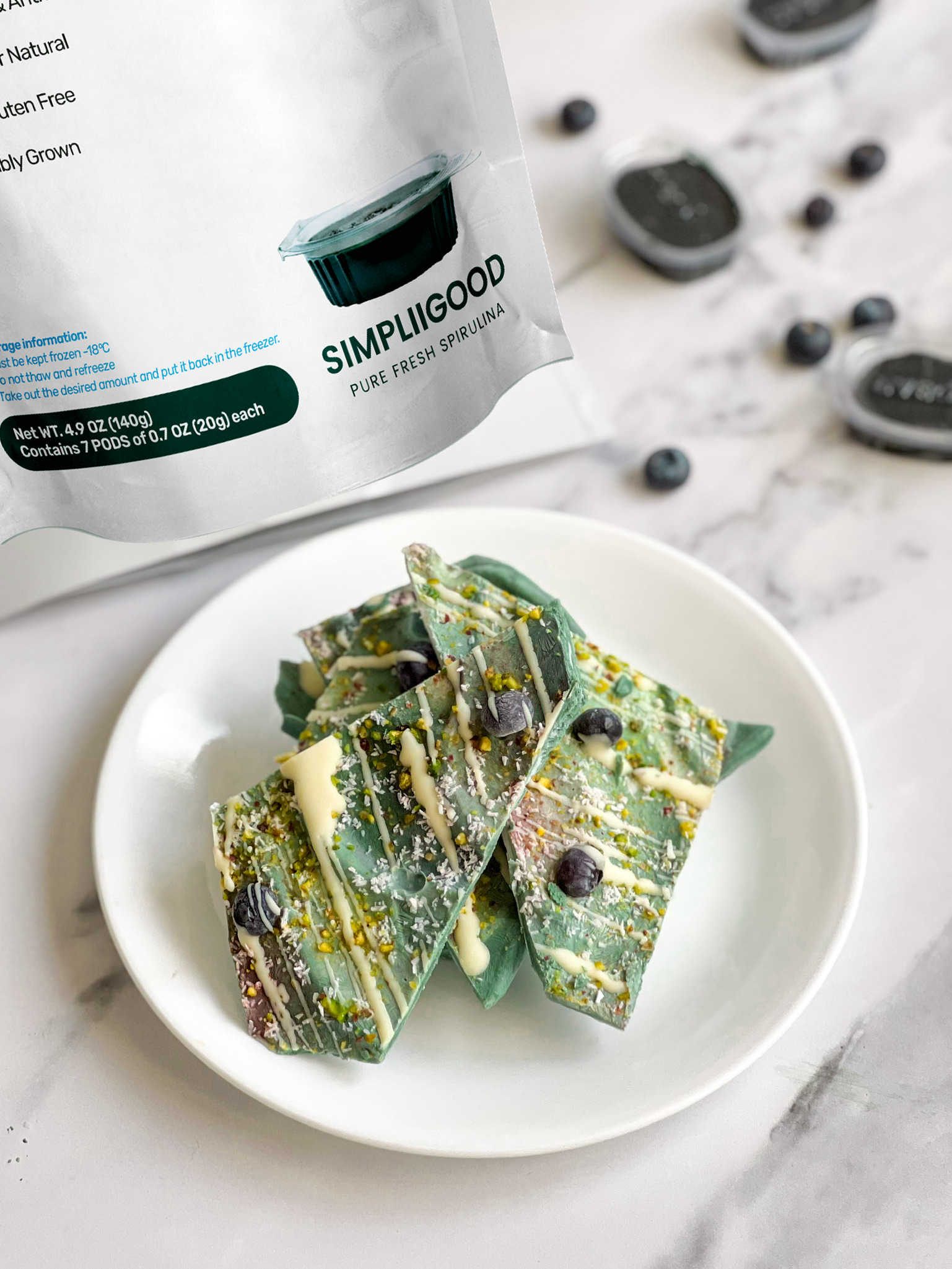 Spirulina Yogurt Bites - SimpliiGood
